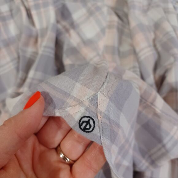 Rag & Bone Fit 3 Regular Fit Beach Shirt Check Pink Plaid Long Sleeve Size XL - Picture 9 of 11